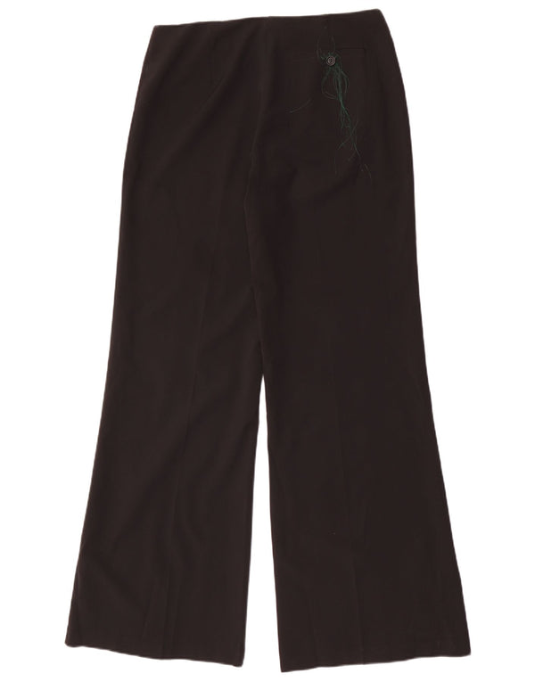 Benetton Pantalones Casuales De Pernera Ancha IT 42 Medium W30 L34 Negro