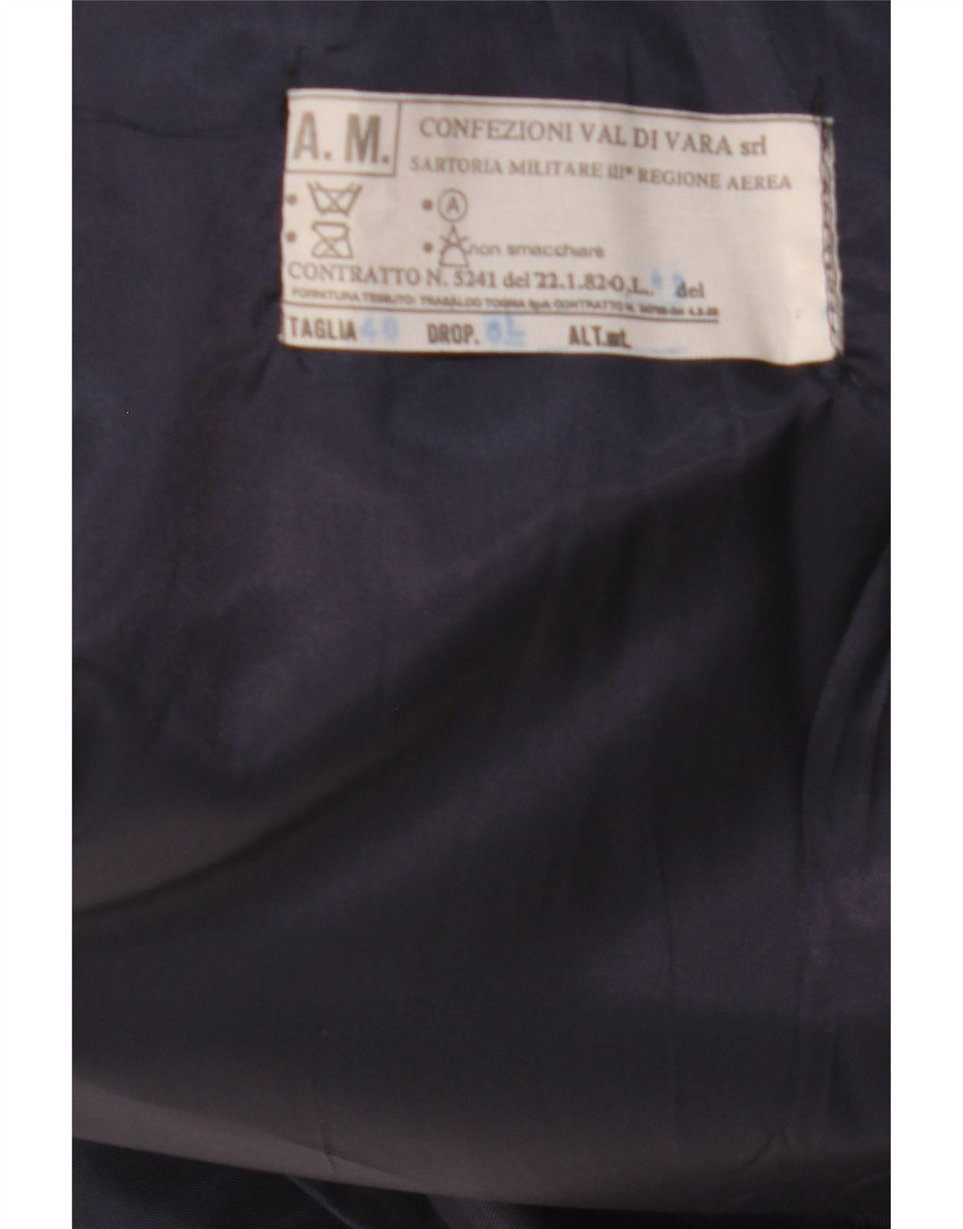 Gabardina vintage para hombre IT 48 Azul marino medio