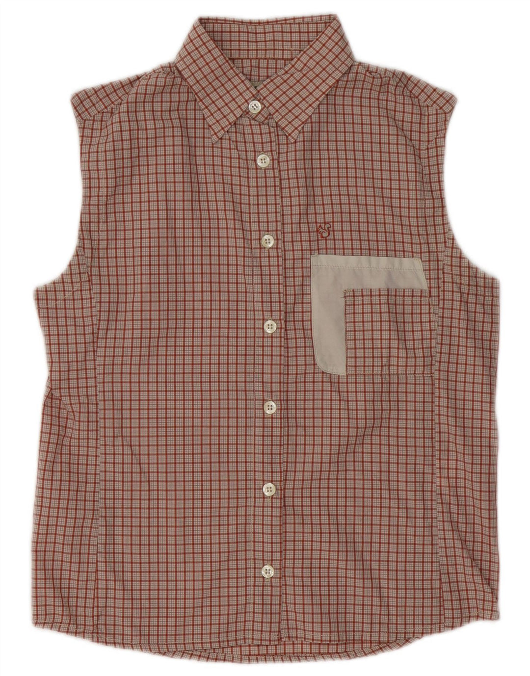 Bailo Camisa Sin Mangas Mujer UK 44 Medium Red Check Poliamida