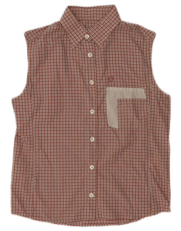 Bailo Camisa Sin Mangas Mujer UK 44 Medium Red Check Poliamida