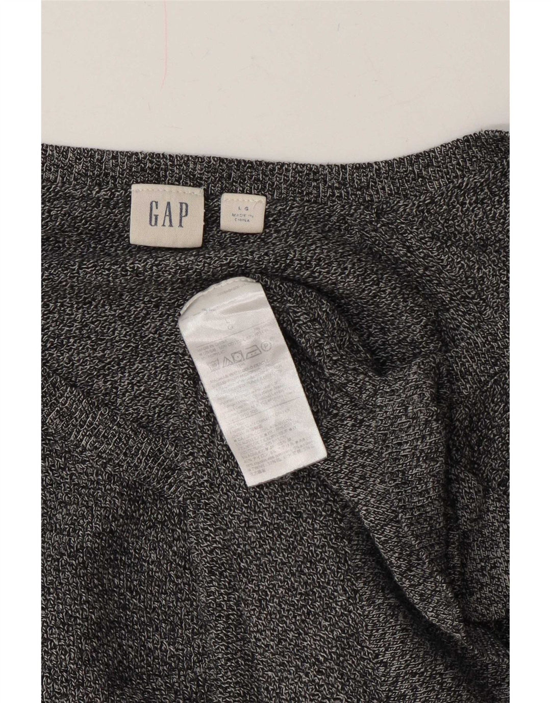 Gap Jersey con cuello en V para hombre, talla grande, algodón moteado en azul marino