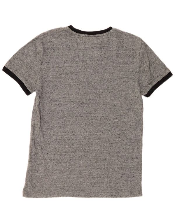 SUPERDRY Camiseta para hombre Top Small de algodón moteado gris