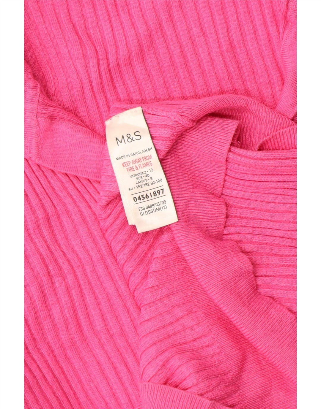 Marks & Spencer - Jersey de cuello polo para mujer, talla 40, viscosa rosa mediana