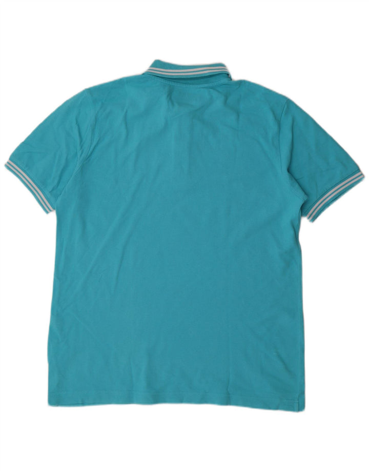 Polo Kappa Hombre Grande Azul Algodón