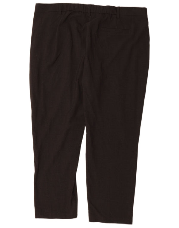 Marks & Spencer Pantalones Cortos de Cintura Alta para Mujer UK 18 XL W36 L25 Gris