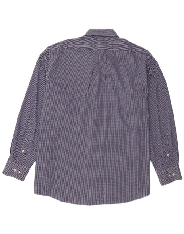 Chaps Camisa de corte regular para hombre, talla 18, 2XL, algodón a cuadros azul