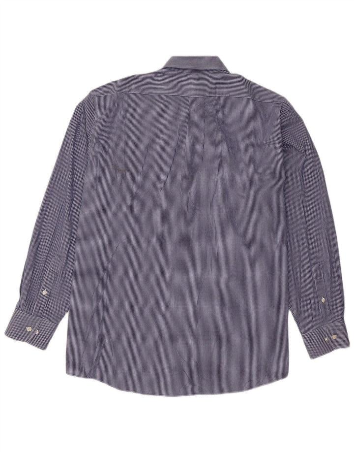 Chaps Camisa de corte regular para hombre, talla 18, 2XL, algodón a cuadros azul