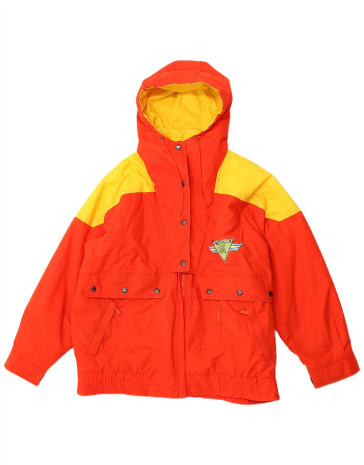 NEVICA Chaqueta cortavientos holgada para hombre UK 36 Small Red Colourblock