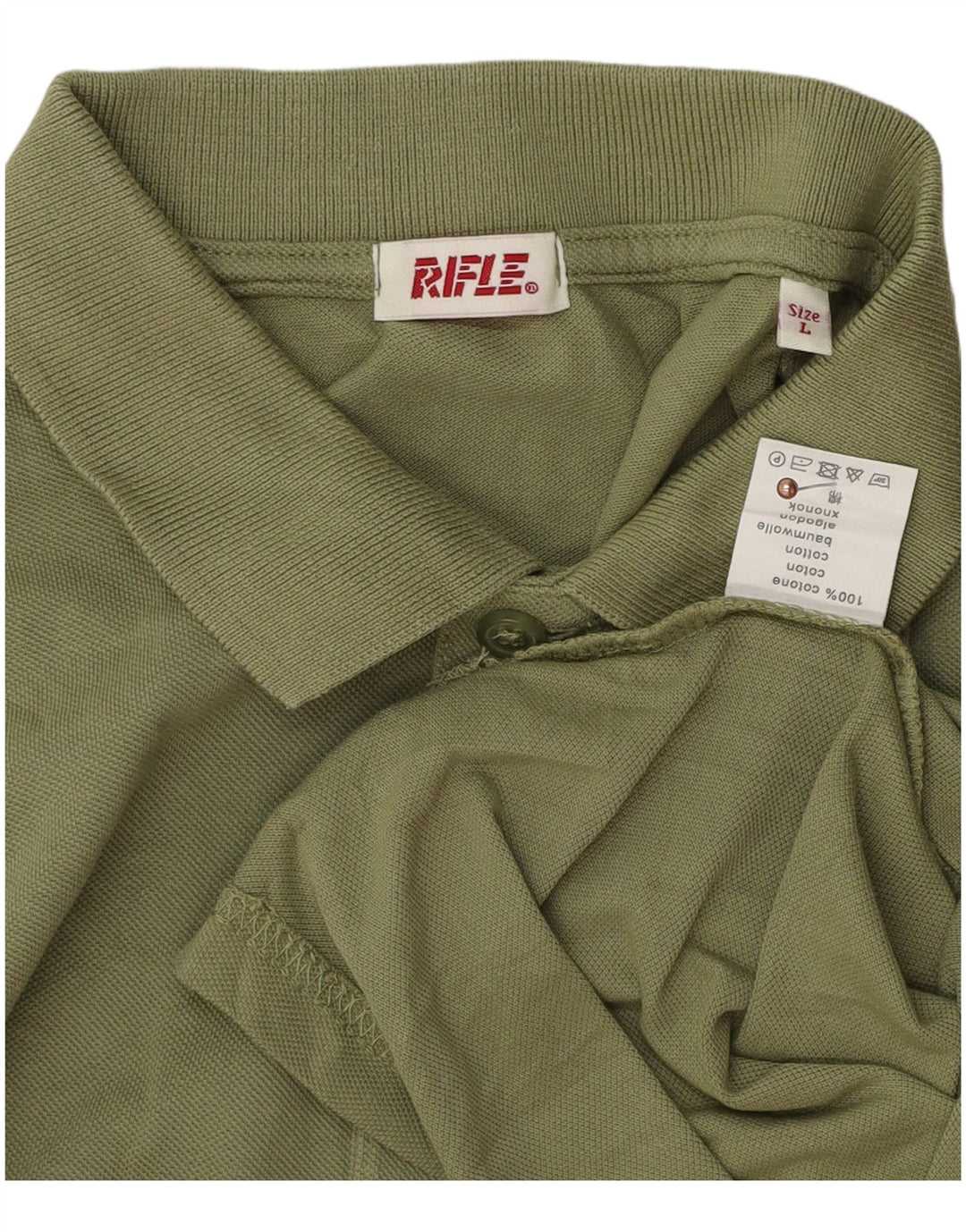Rifle Polo Hombre Grande Algodón Verde