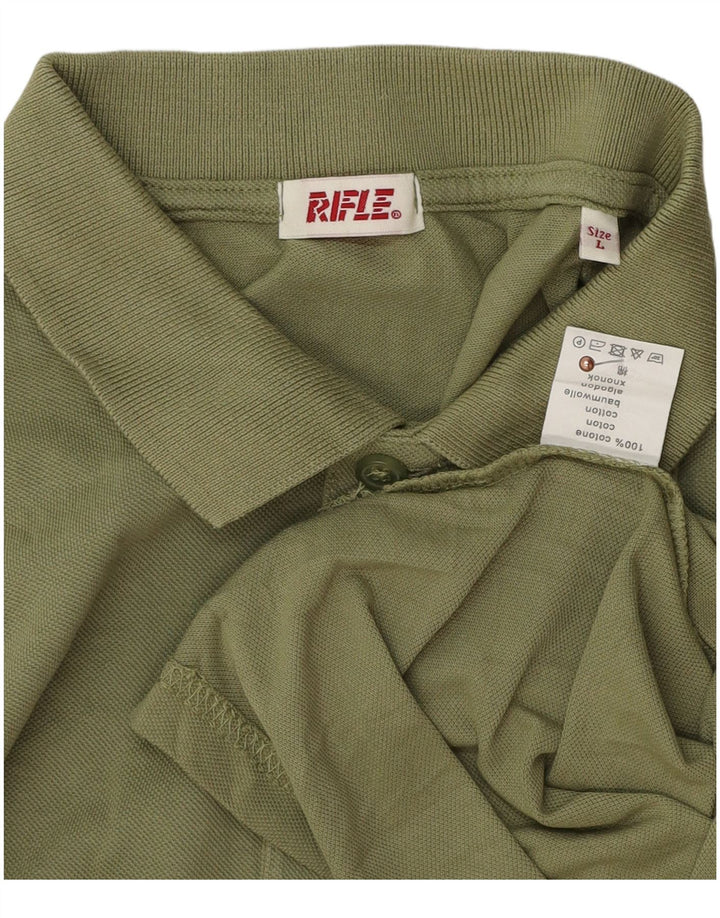 Rifle Polo Hombre Grande Algodón Verde