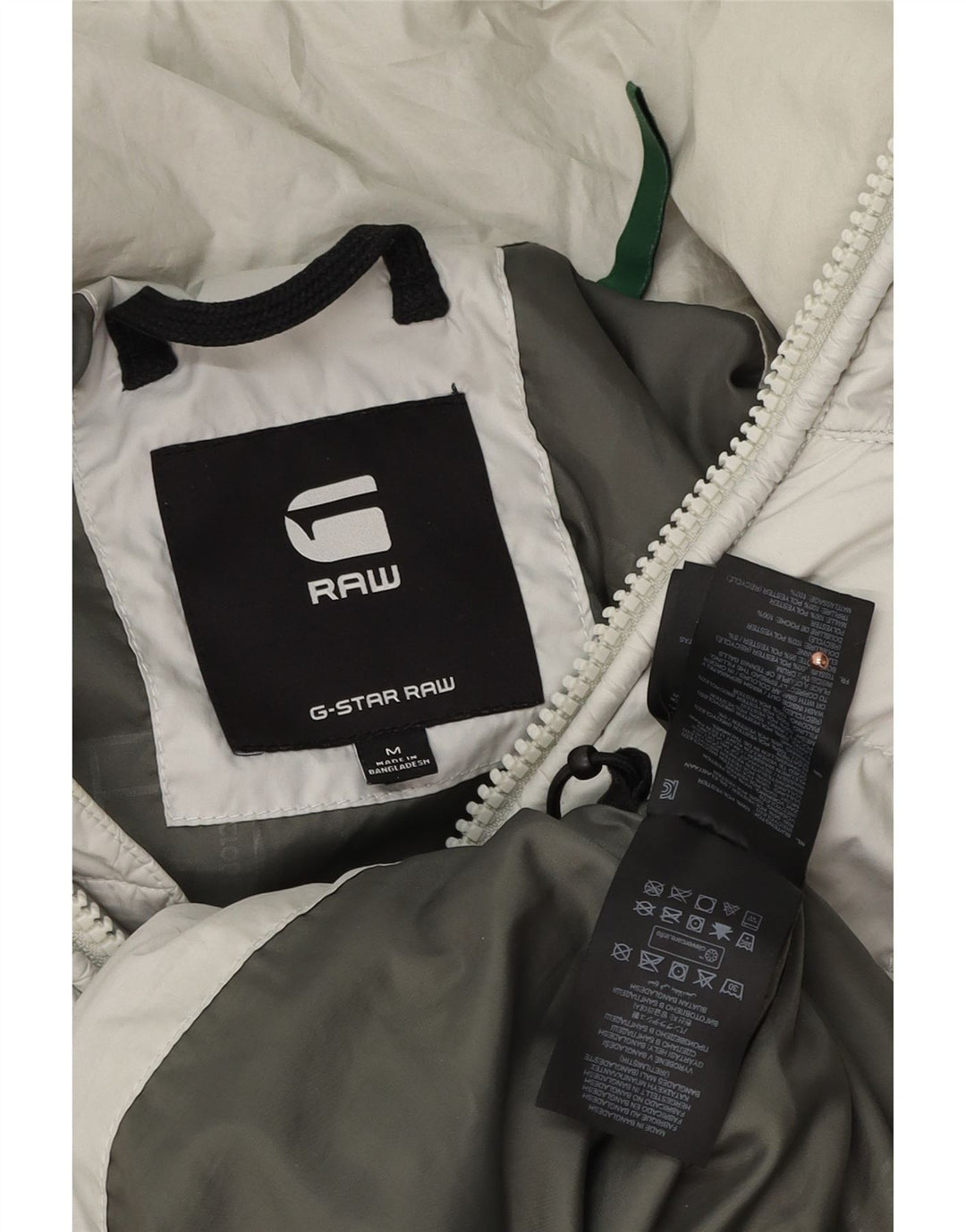 G-STAR Chaqueta acolchada con capucha para hombre ES 38 Poliéster gris medio