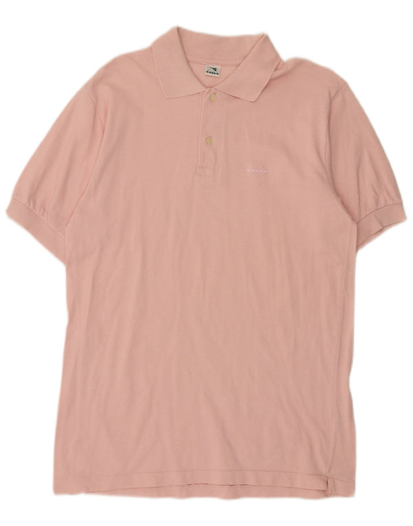 Polo Diadora Hombre Algodón Rosa Medio