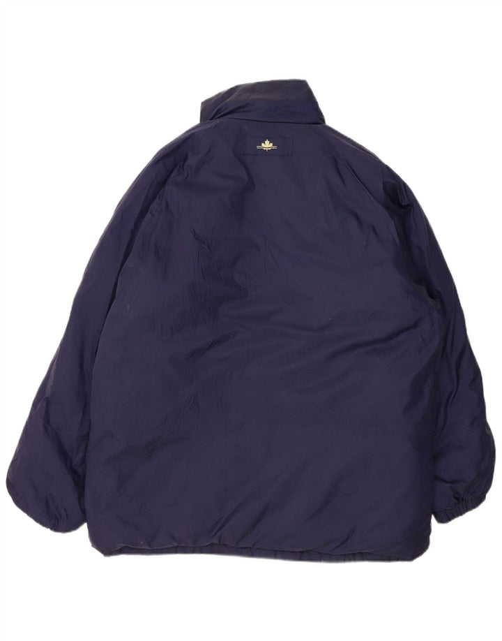 Vintage hombres reversible ajuste suelto chaqueta acolchada Reino Unido 38 medio caqui