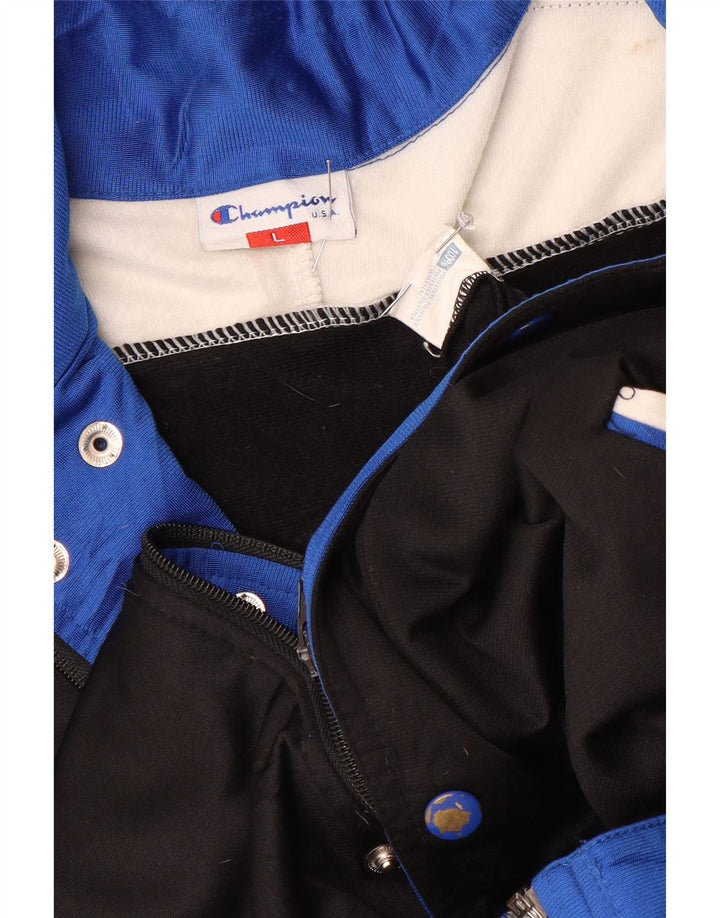 Champion Chaqueta De Chándal Con Gráfico Para Hombre, Grande, Color Negro