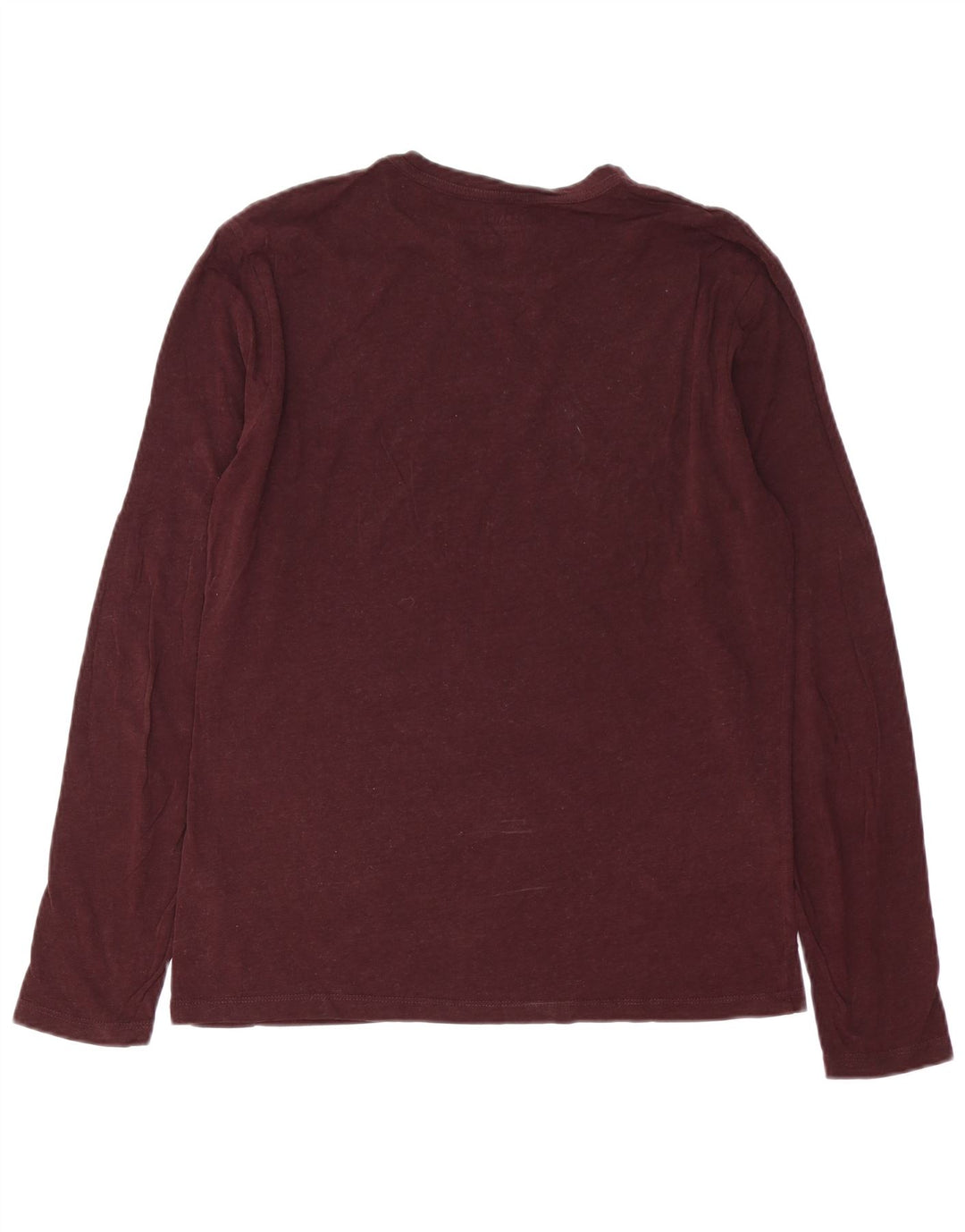 All Saints Hombre Top Manga Larga Algodón Burdeos Medio