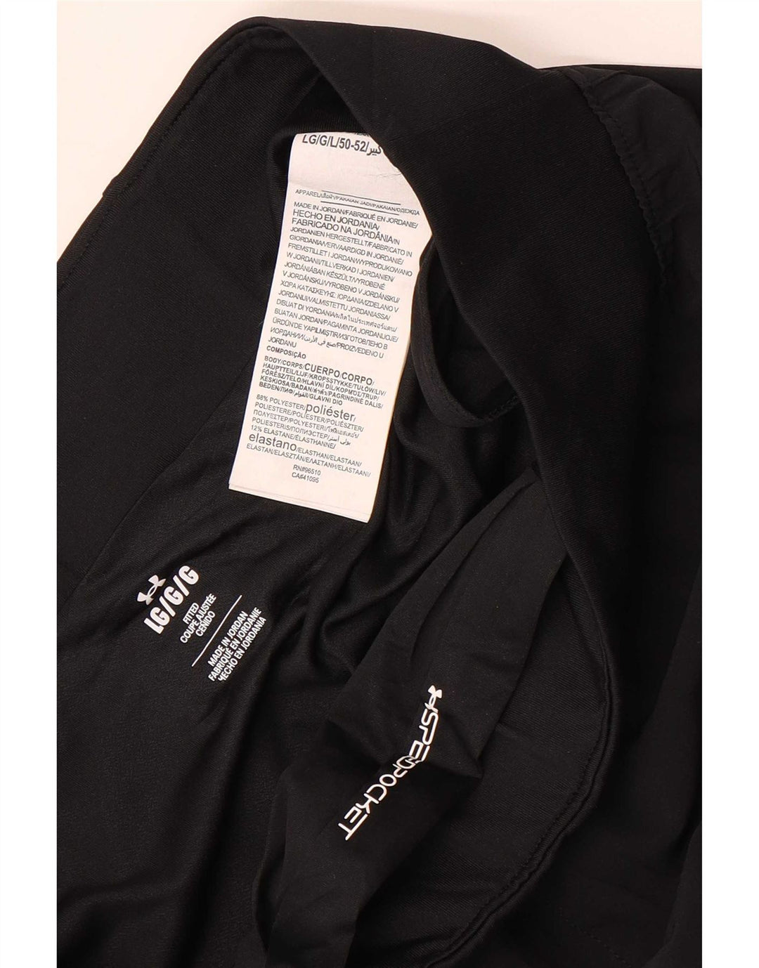 Under Armour Pantalones cortos deportivos para hombre poliéster negro grande