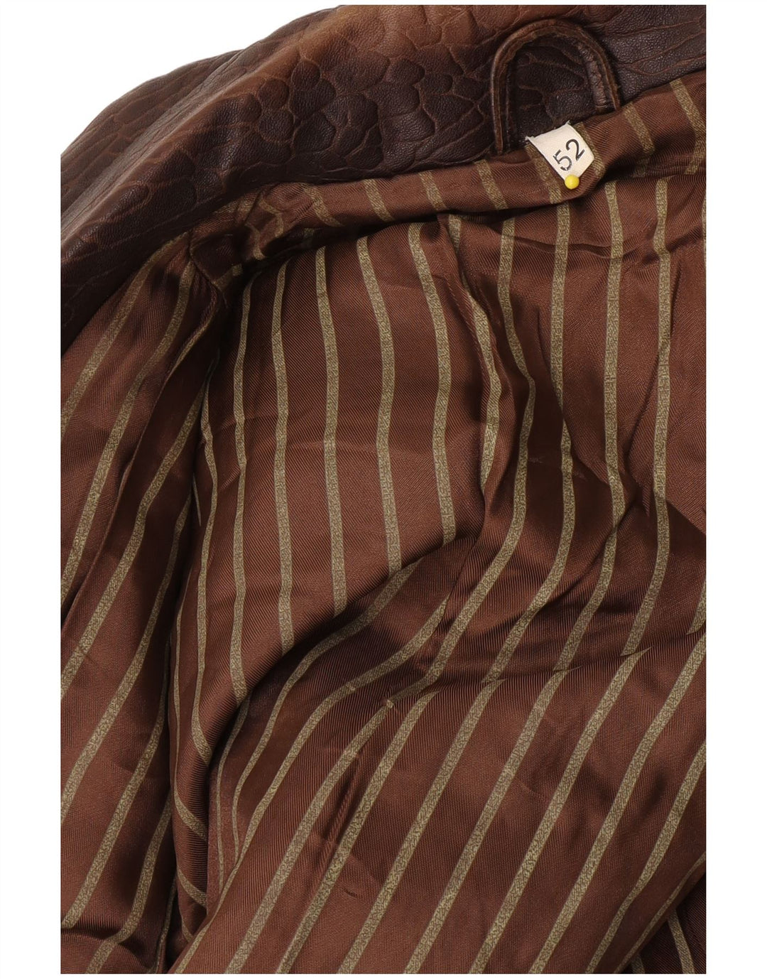Chaqueta de cuero vintage para hombre IT 52 XL Marrón