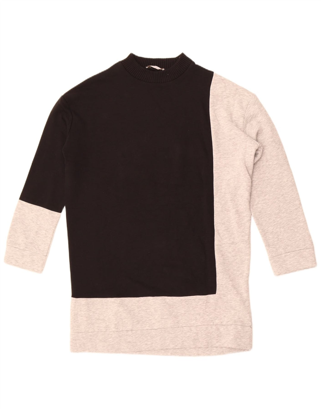 Zara Mujer Sudadera Oversize Jersey UK 10 Small Black Colourblock