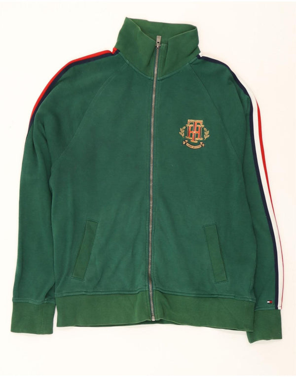 Tommy Hilfiger Chaqueta tipo chándal con diseño color block en verde medio