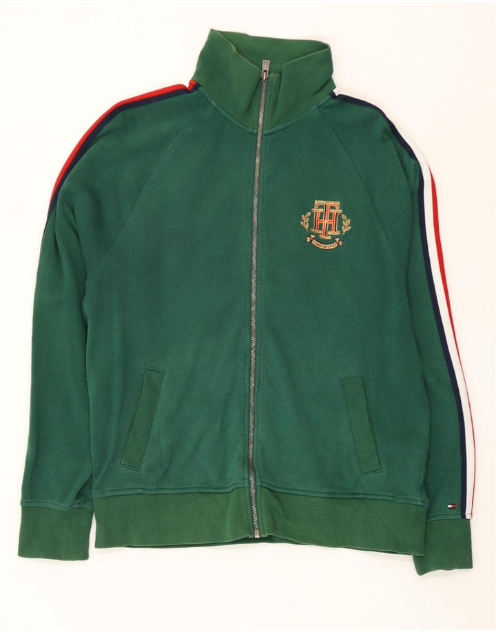 Tommy Hilfiger Chaqueta tipo chándal con diseño color block en verde medio