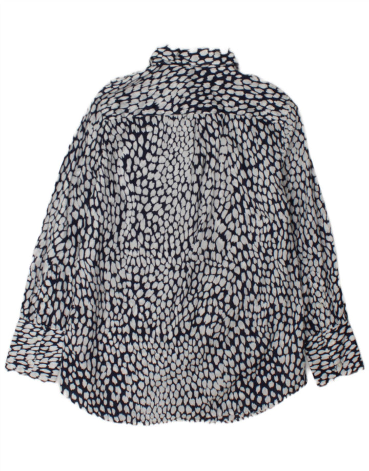 Marks & Spencer Camisa para Mujer UK 44 Grande Algodón con Manchas Blancas