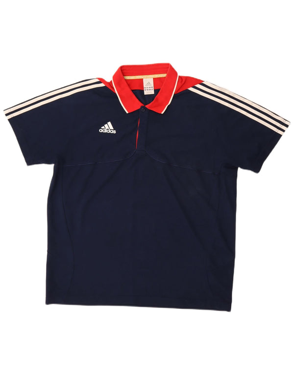 Polo ADIDAS para hombre UK 48/50 XL Azul marino Colorblock Algodón
