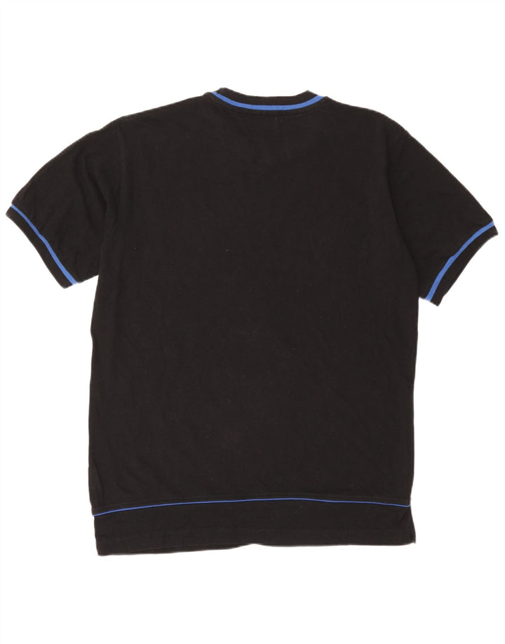 Kappa - Camiseta para hombre, talla grande, color negro, algodón