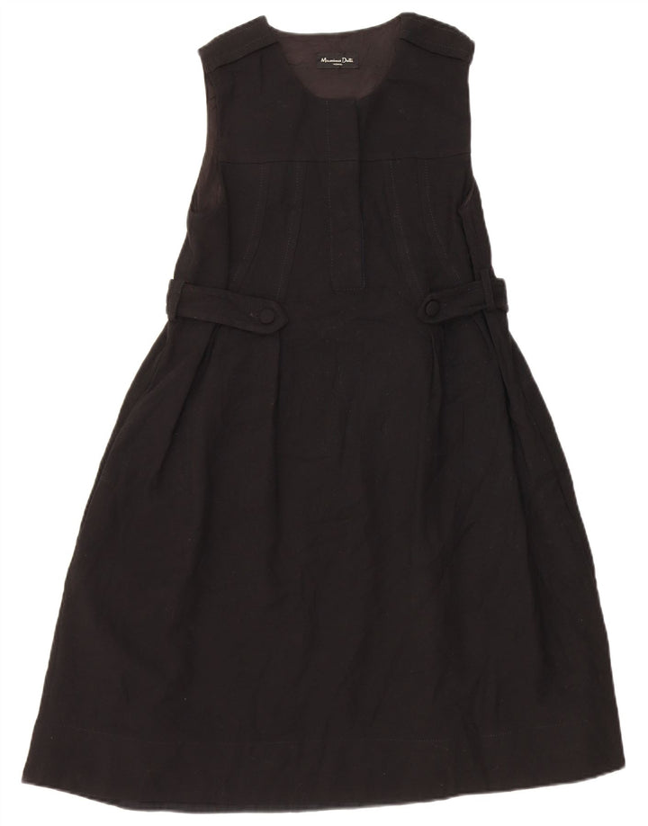 Massimo Dutti Vestido Acampanado Sin Mangas Mujer EU 38 Small Negro Lana