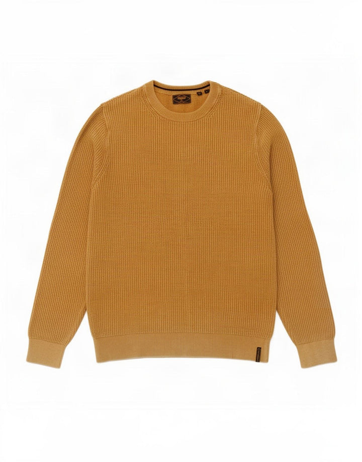 Superdry Jersey De Cuello Redondo Para Hombre De Algodón Amarillo Pequeño