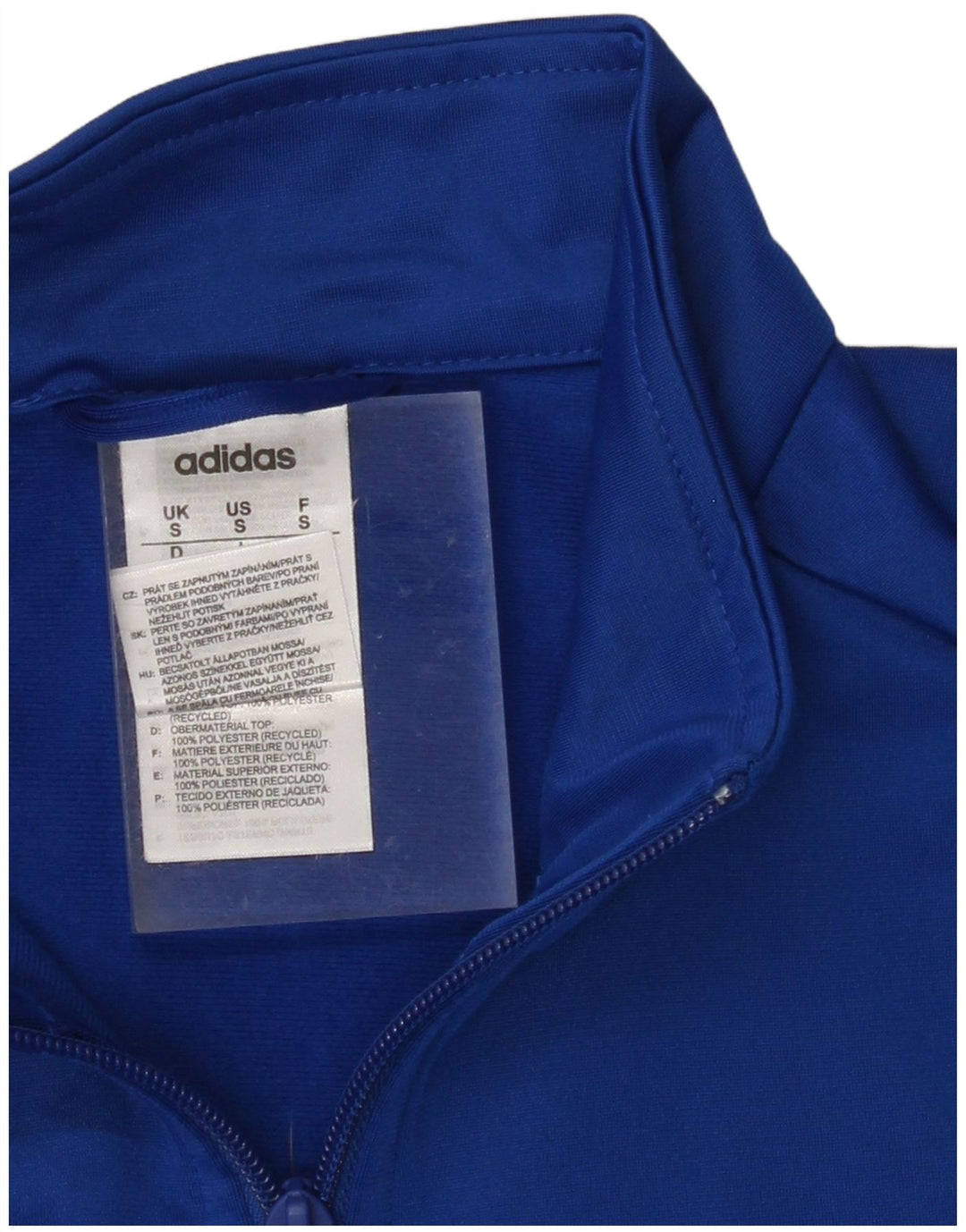 ADIDAS Hombre Chándal Top Chaqueta Pequeña Azul Poliéster