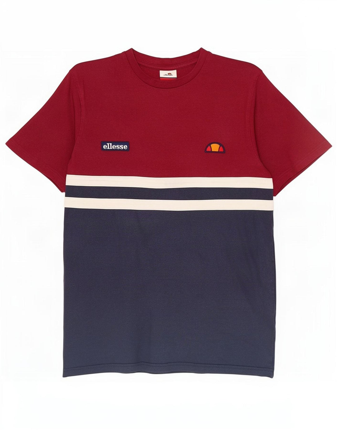 Ellesse Hombre Camiseta Top Small Azul Marino Colorblock