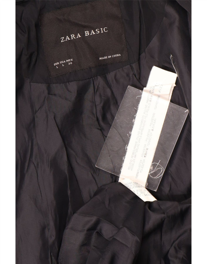 Zara Chaqueta militar para mujer UK 44 Grande Poliéster azul marino