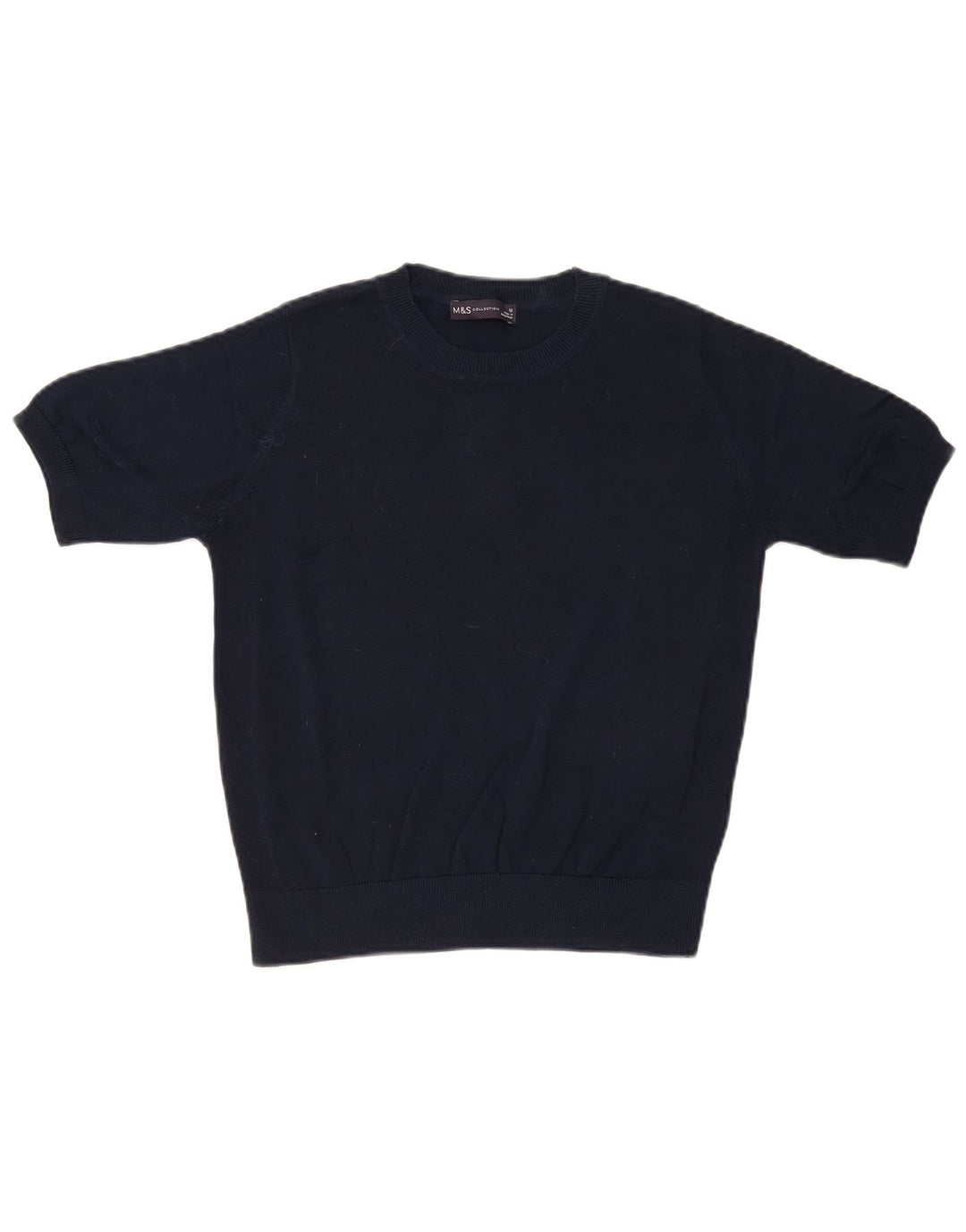 Marks & Spencer - Jersey de cuello redondo para mujer, talla 40, talla M, color azul marino