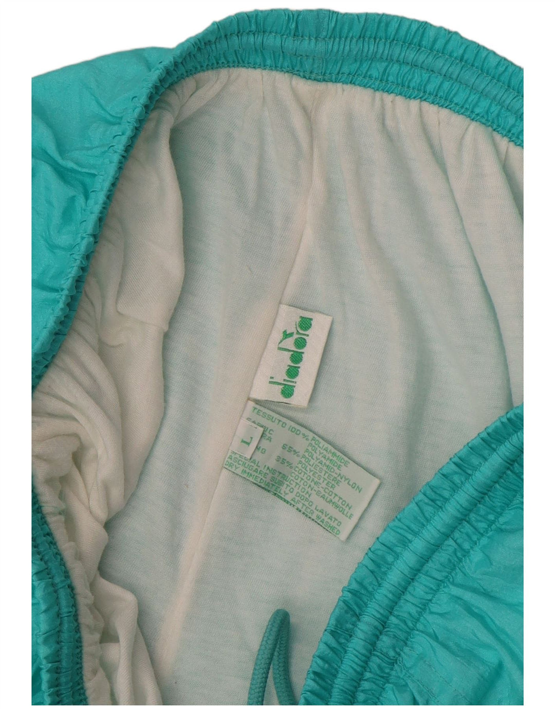 Diadora Pantalón De Chándal De Poliamida Color Block Turquesa Grande Hombre