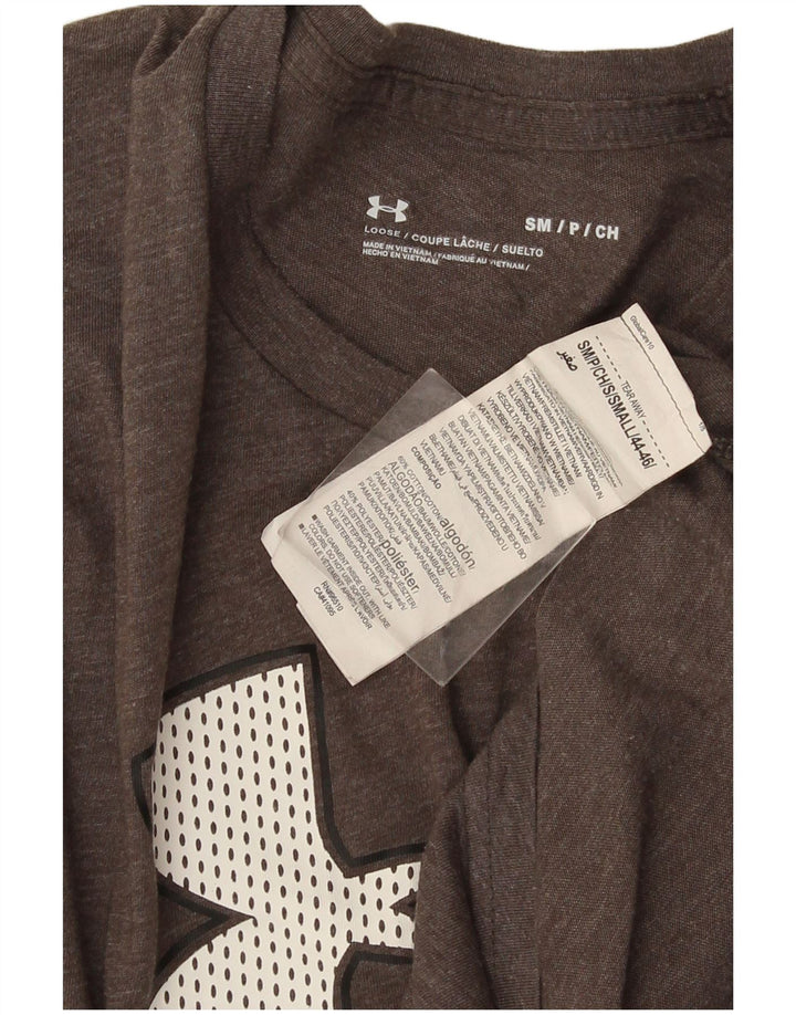 Under Armour Camiseta gráfica para hombre Top pequeño de algodón gris
