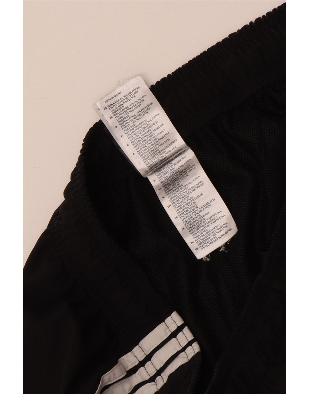 Adidas - Pantalones cortos deportivos para hombre, talla grande, poliéster negro