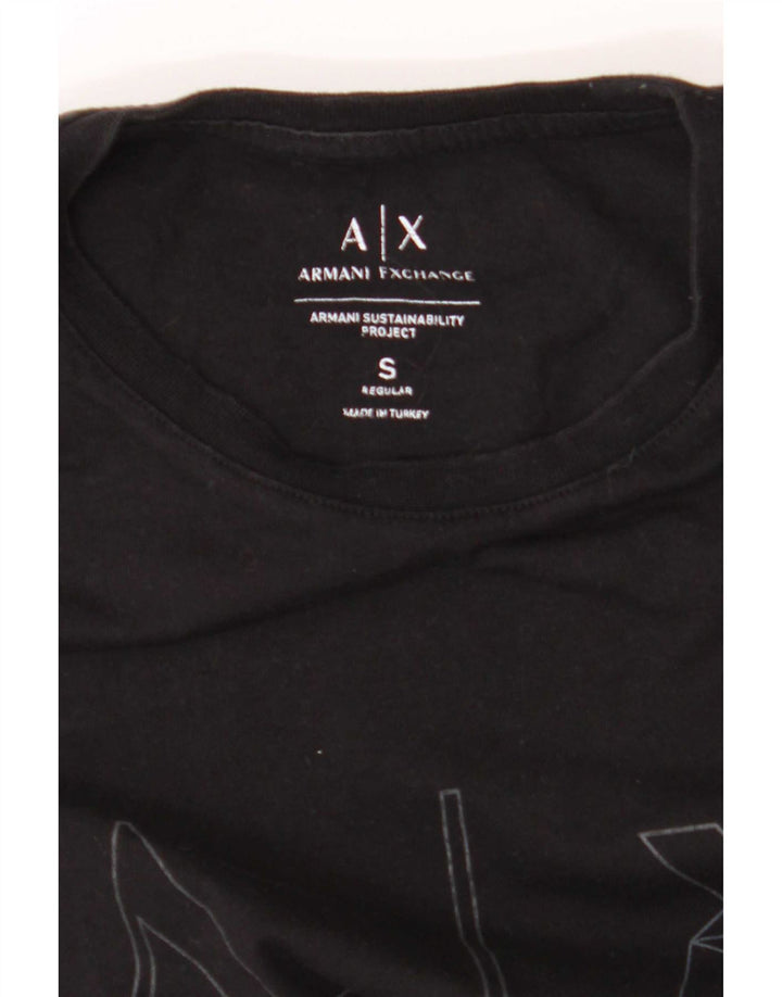 Armani Exchange Camiseta Estampada Regular para Hombre Top Pequeño Negro Geométrico
