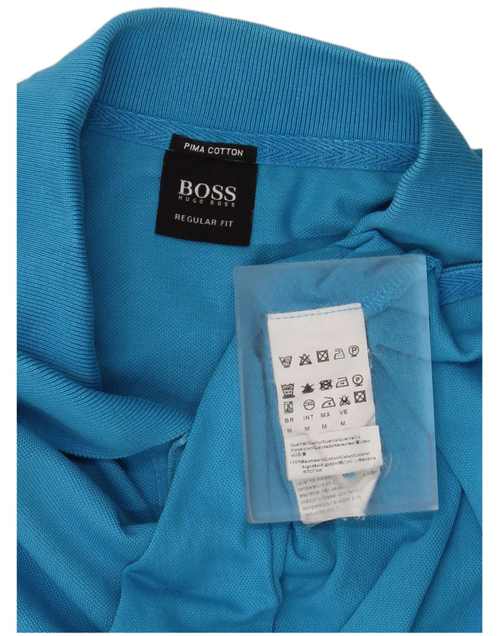 Hugo Boss Hombre | Polo Regular Fit De Algodón Azul Medio