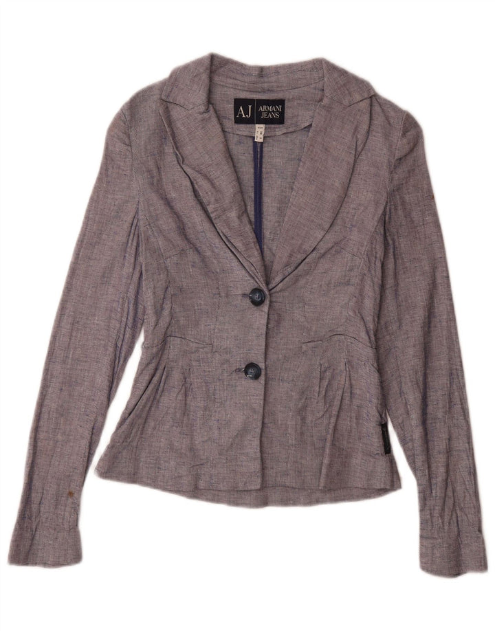 Armani Jeans Chaqueta Blazer de 2 Botones para Mujer US 2 XS Azul Marino