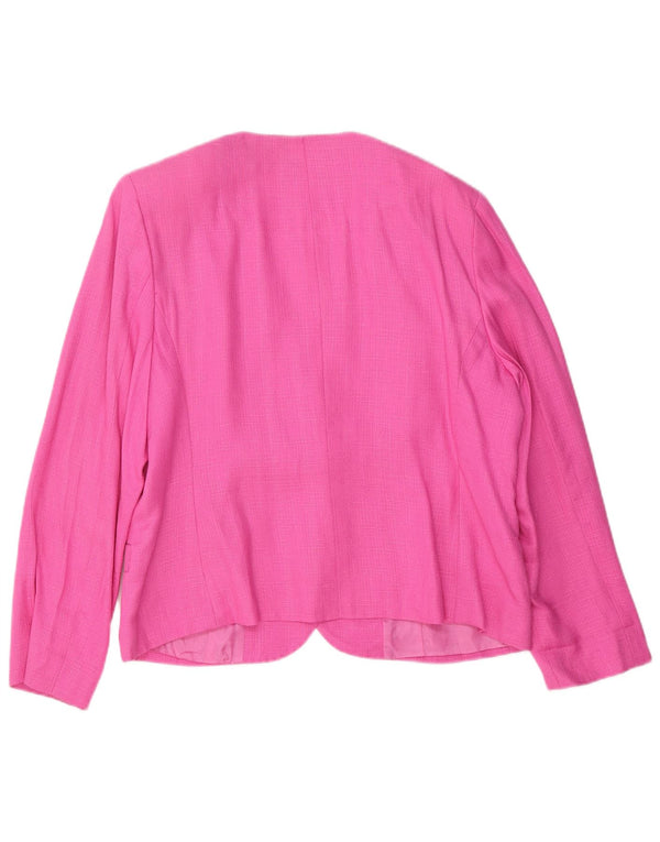 Luisa Spagnoli Chaqueta tipo blazer de 2 botones para mujer IT 48 XL Acetato rosa