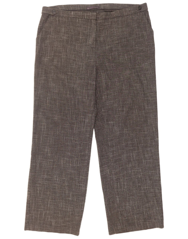 Marks & Spencer Pantalones chinos rectos para mujer UK 18 XL W40 L32 Grey Check