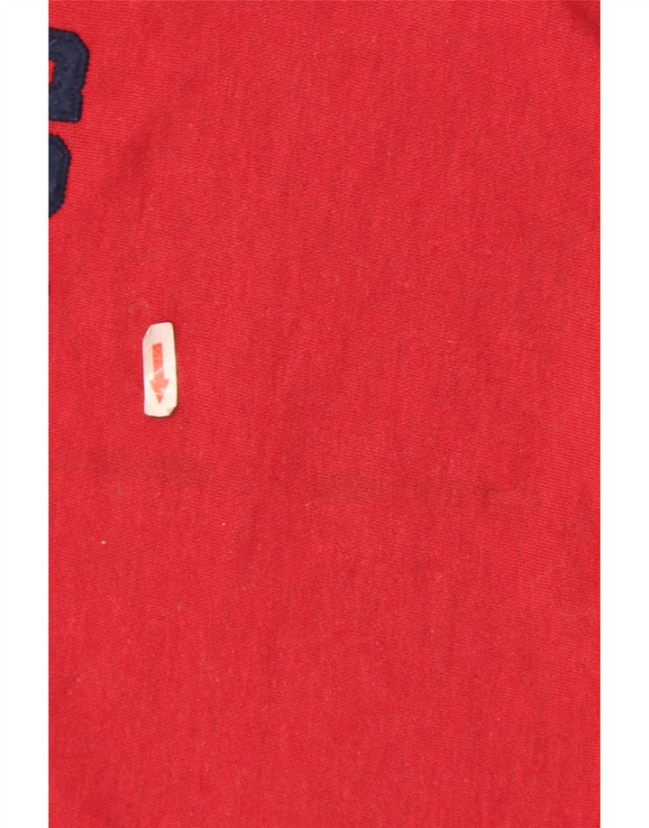 Superdry Sudadera Estampada Con Estampado De Hombre, Jersey Grande De Algodón Rojo