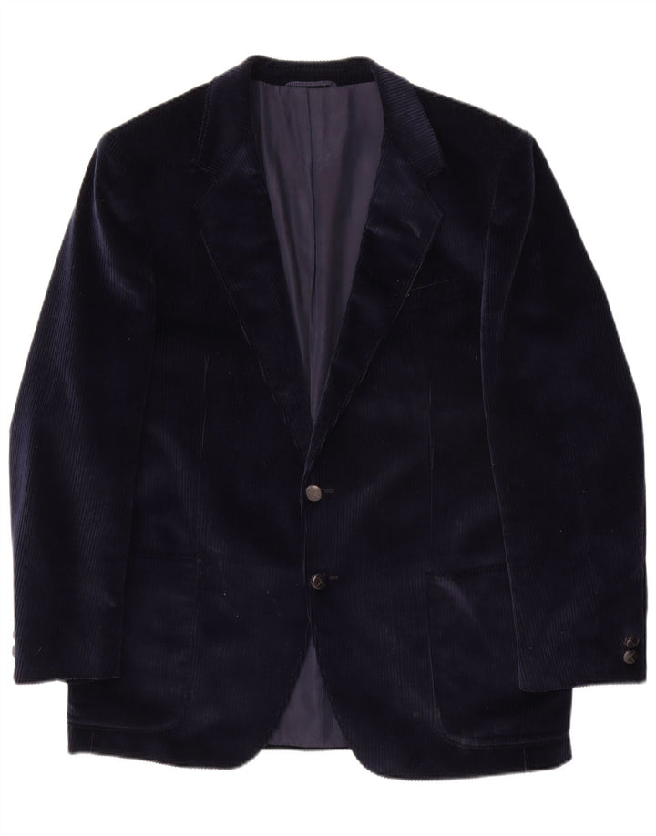 Roy Robson Chaqueta tipo blazer de pana con 2 botones para hombre UK 38 Medium Azul marino