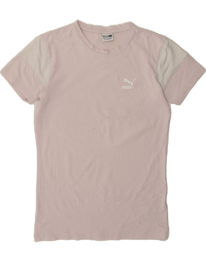 PUMA Mens T-Shirt Top Small Pink Cotton Vintage Puma and Second-Hand Puma from Messina Hembry 