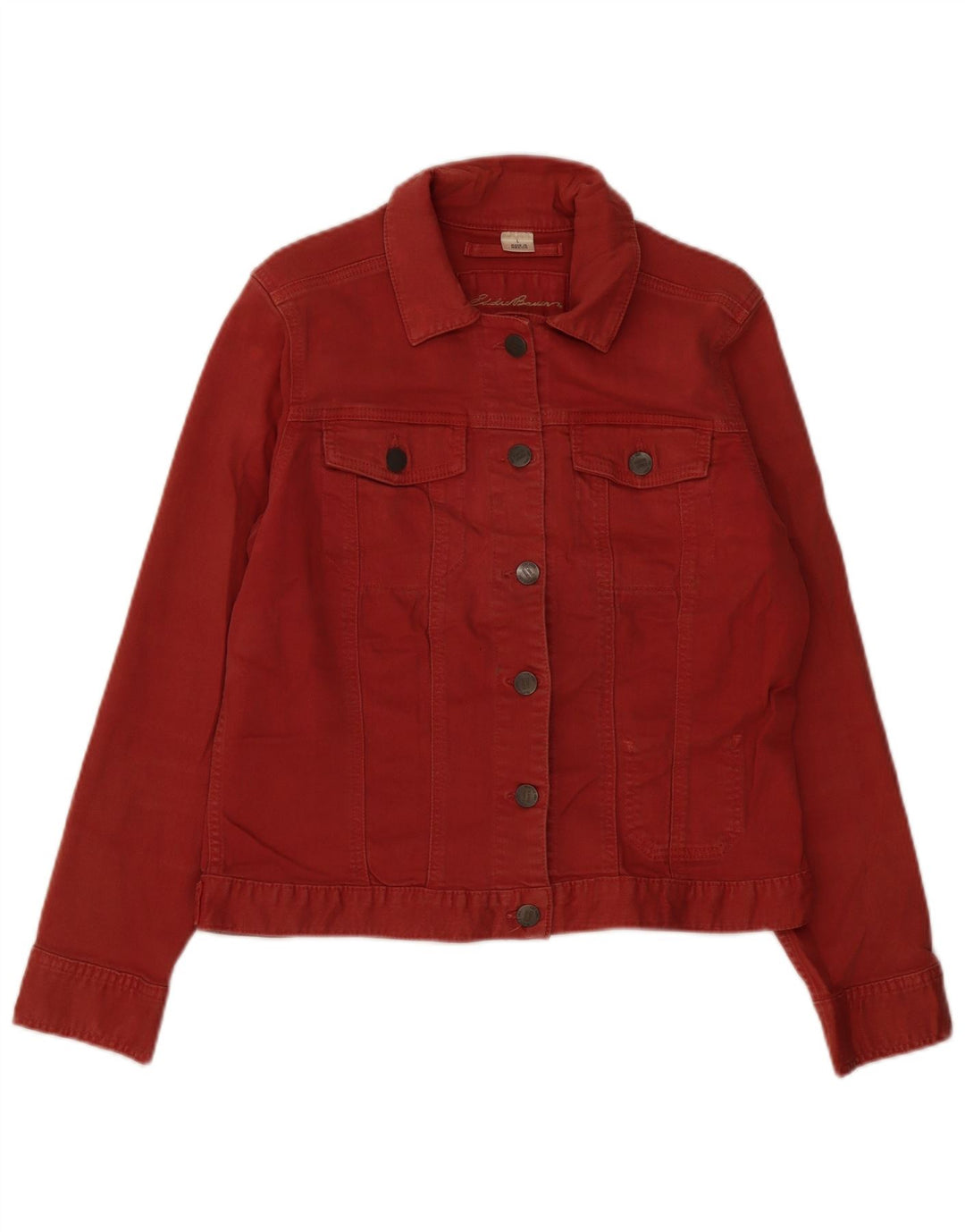 EDDIE BAUER Chaqueta vaquera para mujer Reino Unido 16 Algodón rojo grande