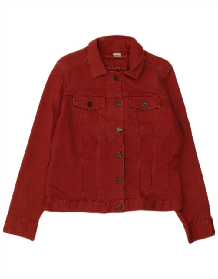 EDDIE BAUER Chaqueta vaquera para mujer Reino Unido 16 Algodón rojo grande
