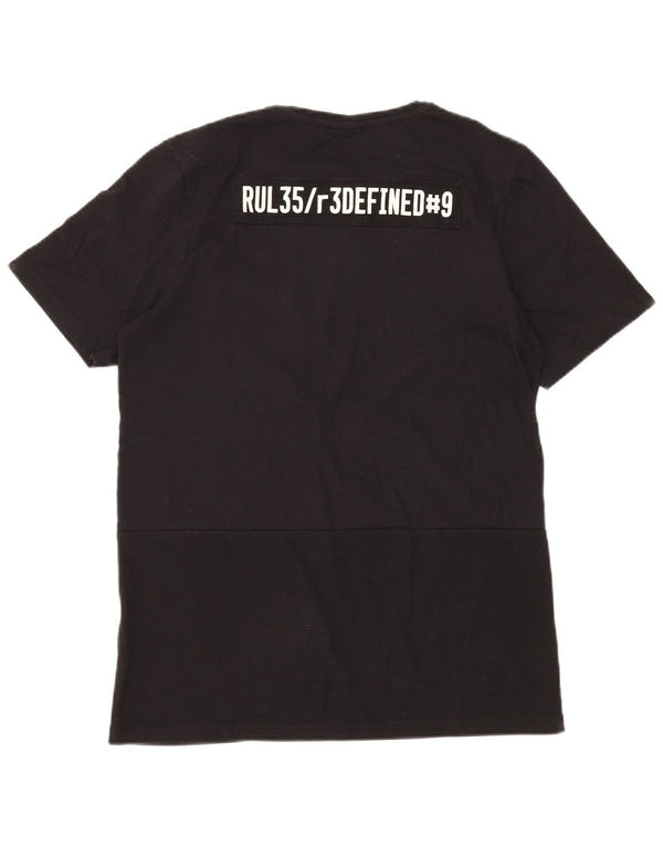 JACK & JONES Hombre Camiseta Gráfica Top XL Negro