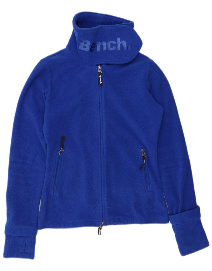 BENCH Chaqueta polar gráfica para mujer UK 44 Poliéster azul medio