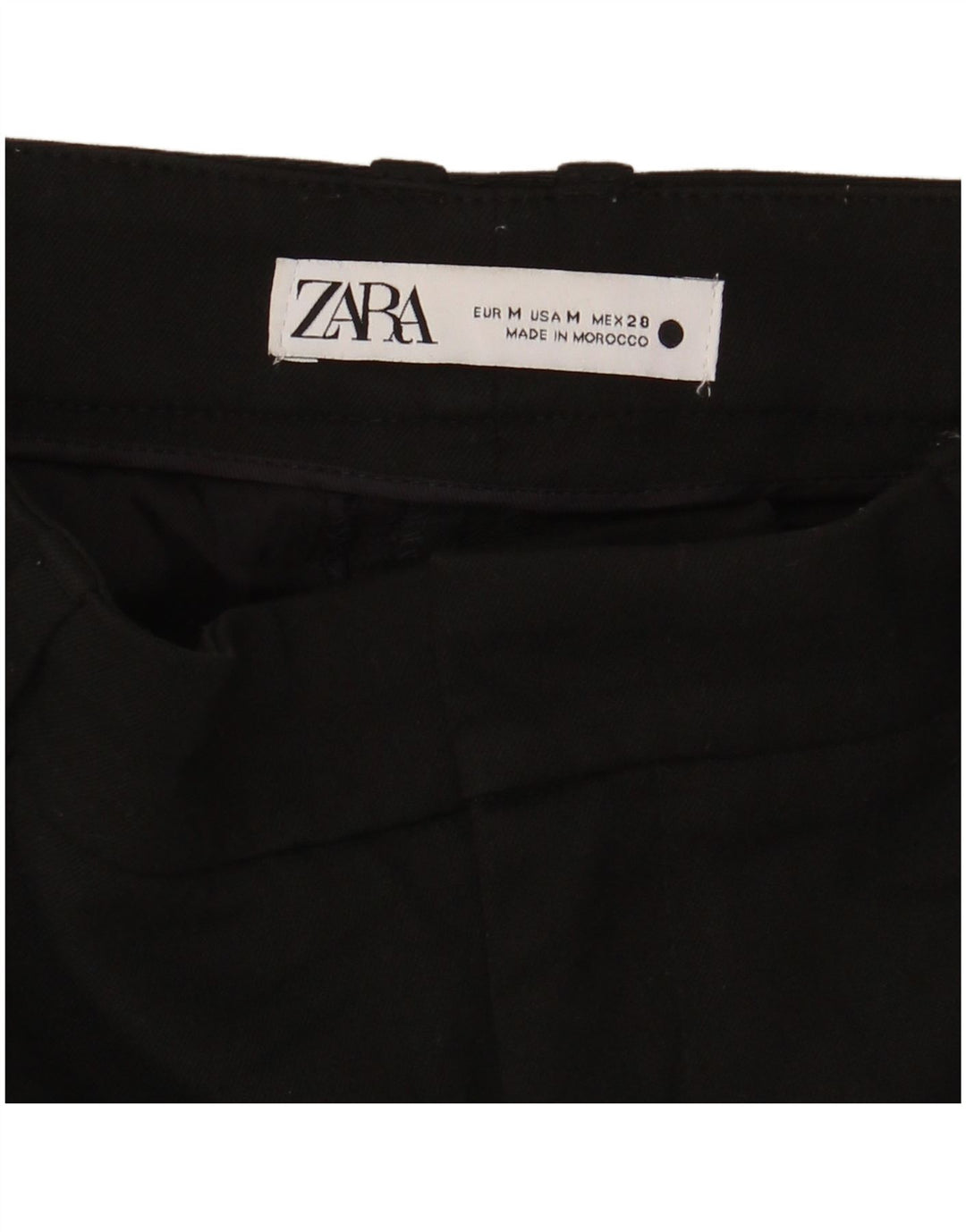 Zara Mujer Pantalón De Traje Slim Medium W28 L30 Negro