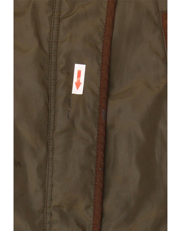 Zara Mujer Chaqueta Acolchada Militar Reino Unido 46 Grande Caqui